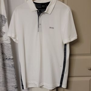 Hugo Boss SLIM FIT XL White Polo